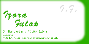 izora fulop business card